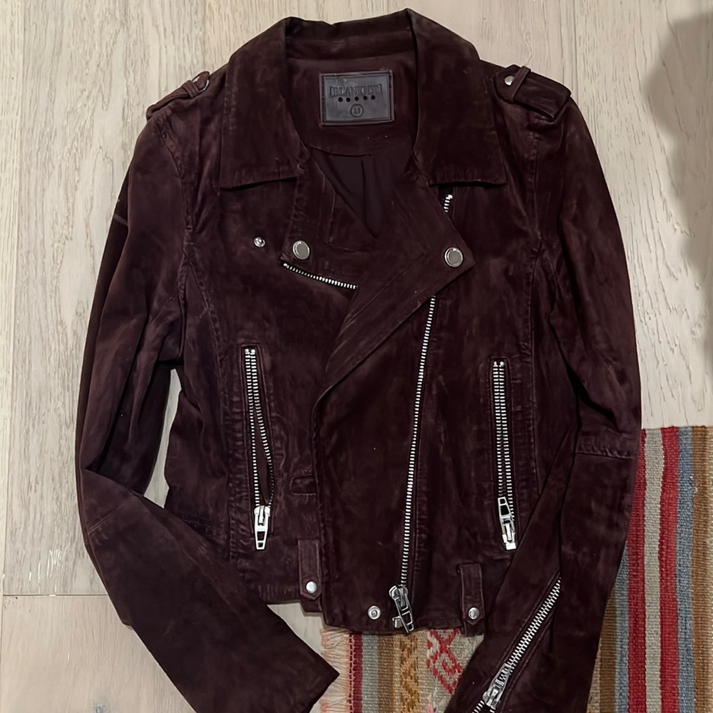 Suede moto jacket